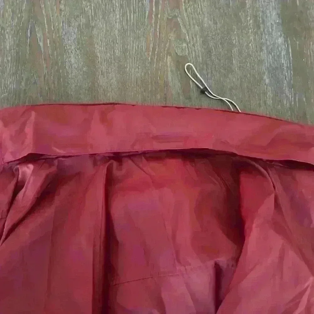 LL BEAN STOWAWAY NYLON  FULL ZIP  O AKC5 HOODED RAIN JACKET MENS  L
